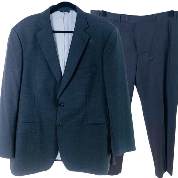 Brooks Brothers Explore Madison Fit Sz 46R Suit Pants w/ Sport Coat Blazer Blue - Picture 1 of 15